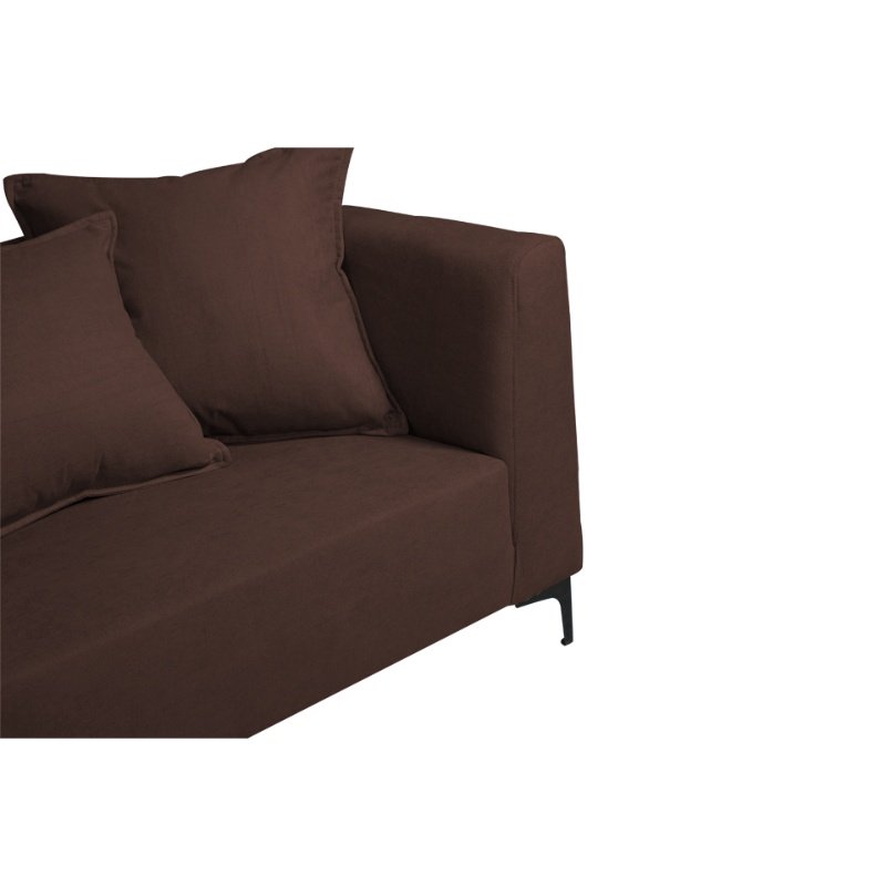 SOFA CORDELIA 3 CUERPOS CHENILLE TIPO LINO CAFE - 3