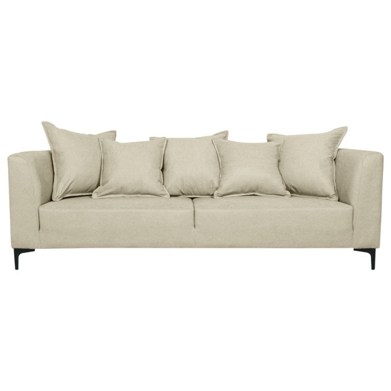 SOFA CORDELIA 3 CUERPOS FELPA BEIGE - 1