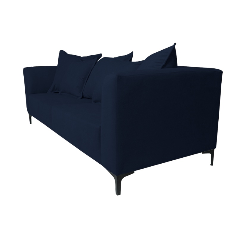 SOFA CORDELIA 3 CUERPOS FELPA AZUL - 2