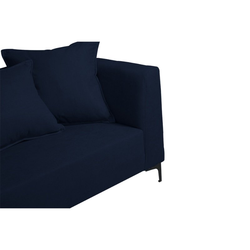 SOFA CORDELIA 3 CUERPOS FELPA AZUL - 3