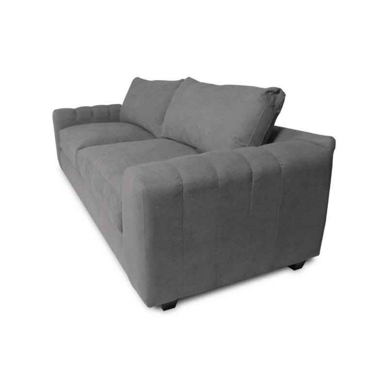 SOFA BRIANA 2 CUERPOS CHENILLE TIPO LINO GRIS - 2