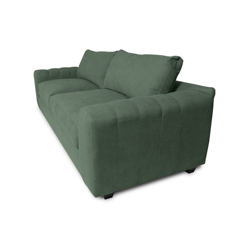 SOFA BRIANA 2 CUERPOS CHENILLE TIPO LINO VERDE - 2