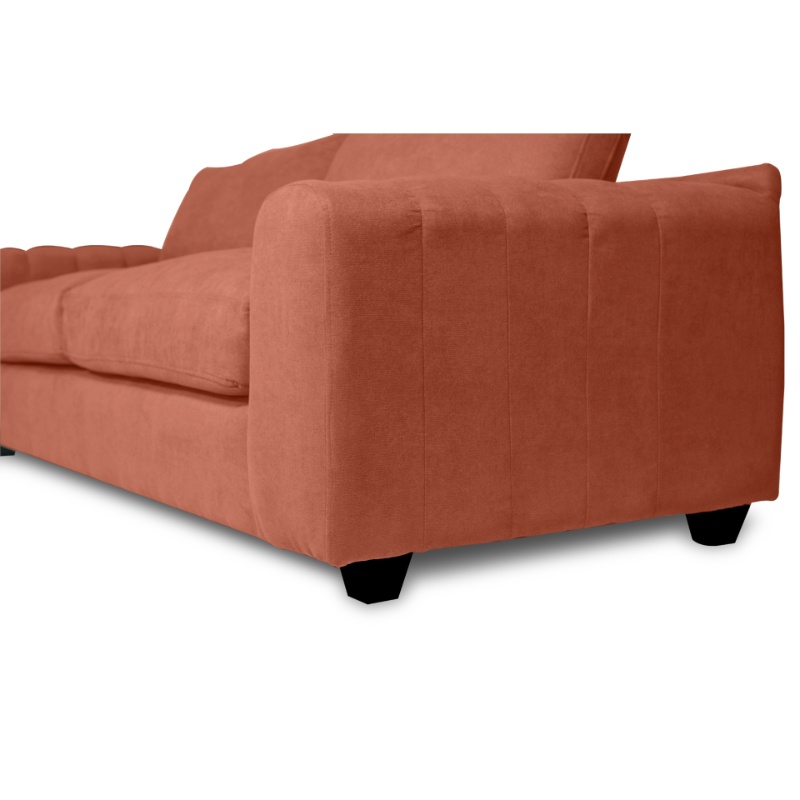 SOFA BRIANA 2 CUERPOS CHENILLE TIPO LINO PALO ROSA - 3