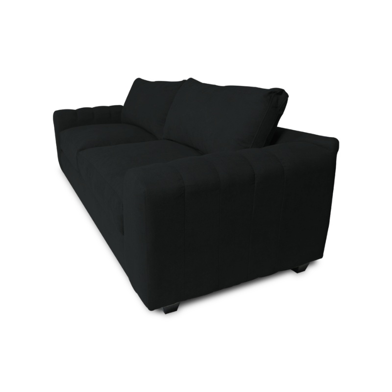 SOFA BRIANA 2 CUERPOS CHENILLE TIPO LINO GRAFITO - 2