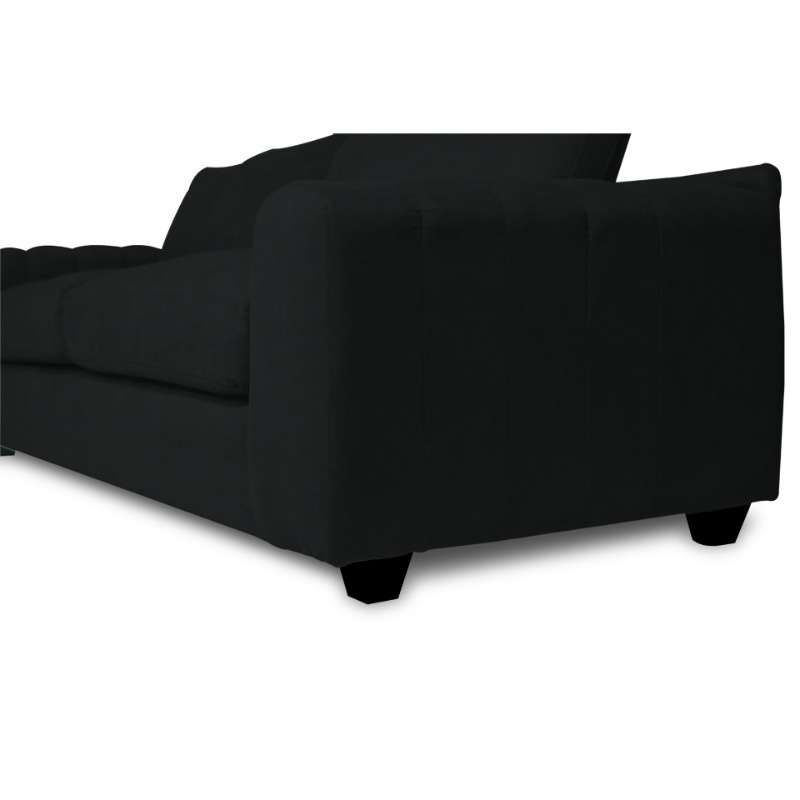 SOFA BRIANA 2 CUERPOS CHENILLE TIPO LINO GRAFITO - 3