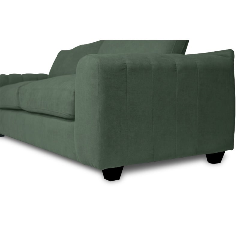 SOFA BRIANA 2 CUERPOS FELPA VERDE - 3