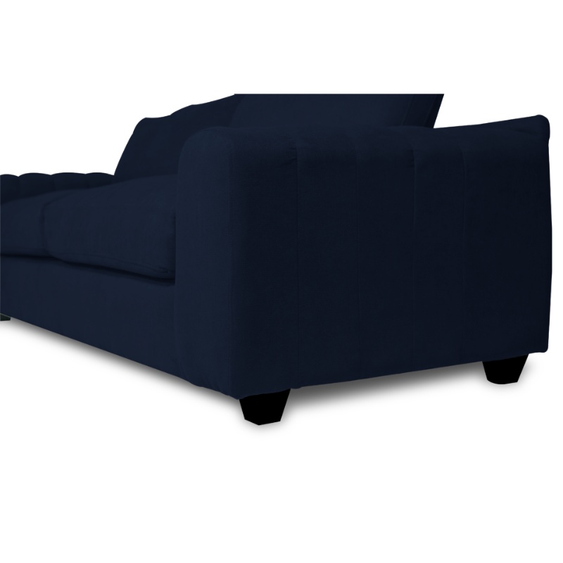SOFA BRIANA 2 CUERPOS FELPA AZUL - 3