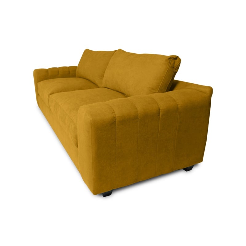 SOFA BRIANA 2 CUERPOS FELPA AMBARINO - 2