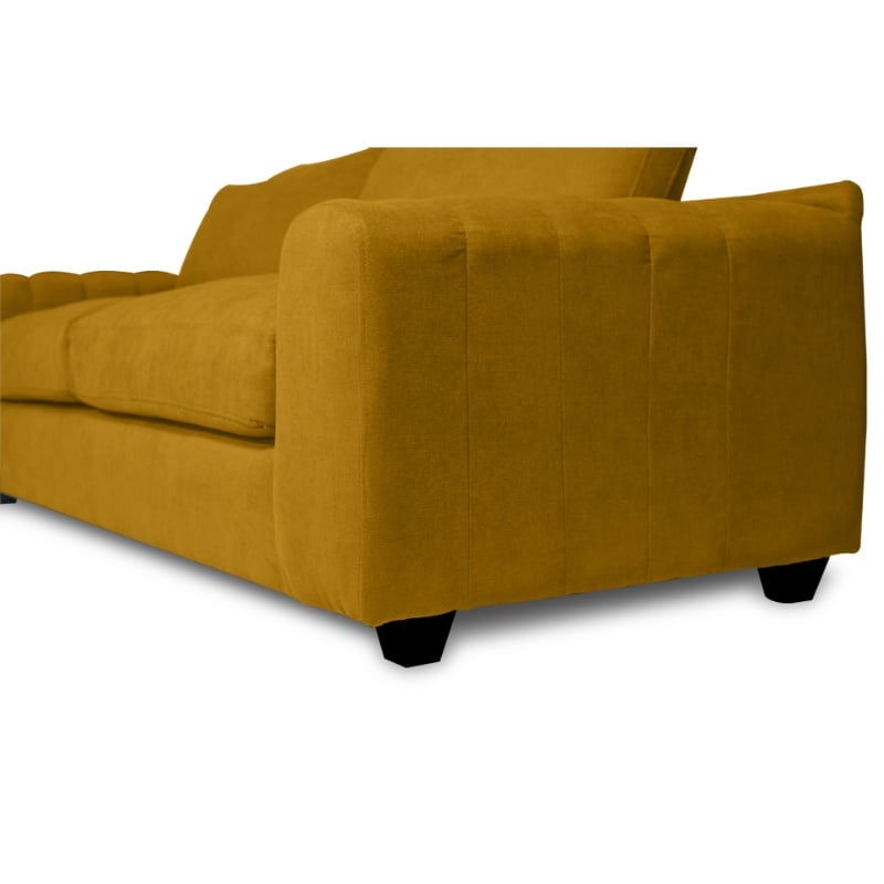 SOFA BRIANA 2 CUERPOS FELPA AMBARINO - 3