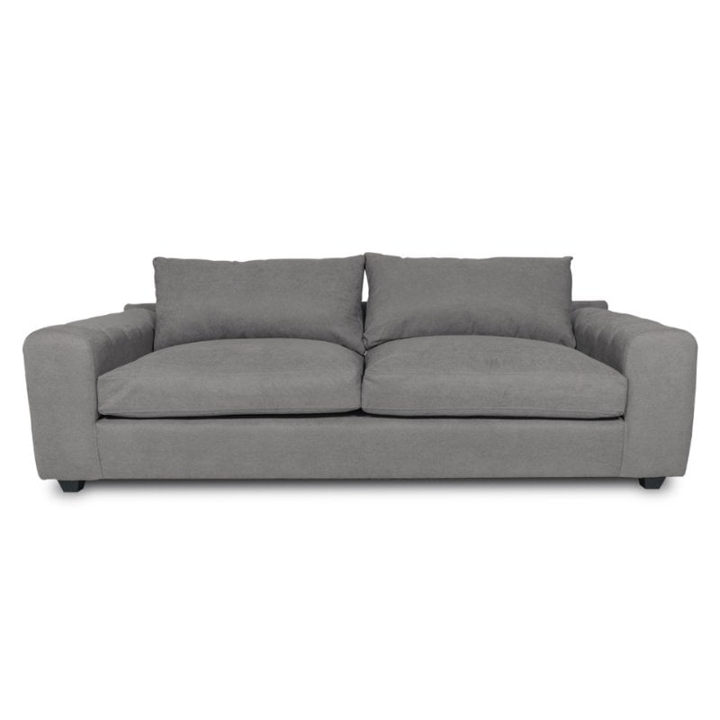 SOFA BRIANA 3 CUERPOS CHENILLE TIPO LINO GRIS - 1