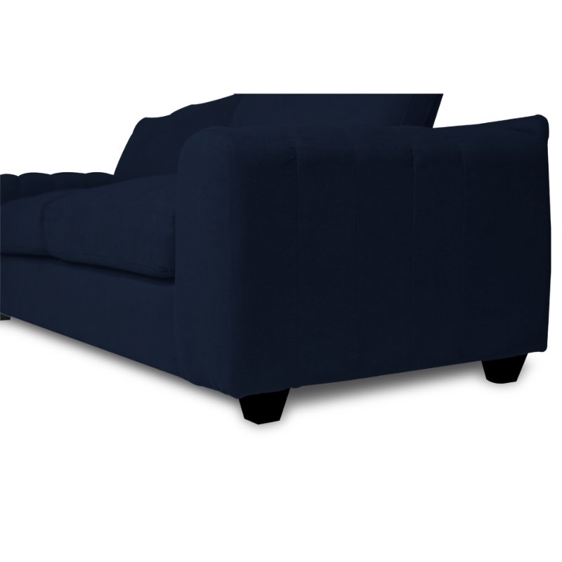 SOFA BRIANA 3 CUERPOS CHENILLE TIPO LINO AZUL - 3