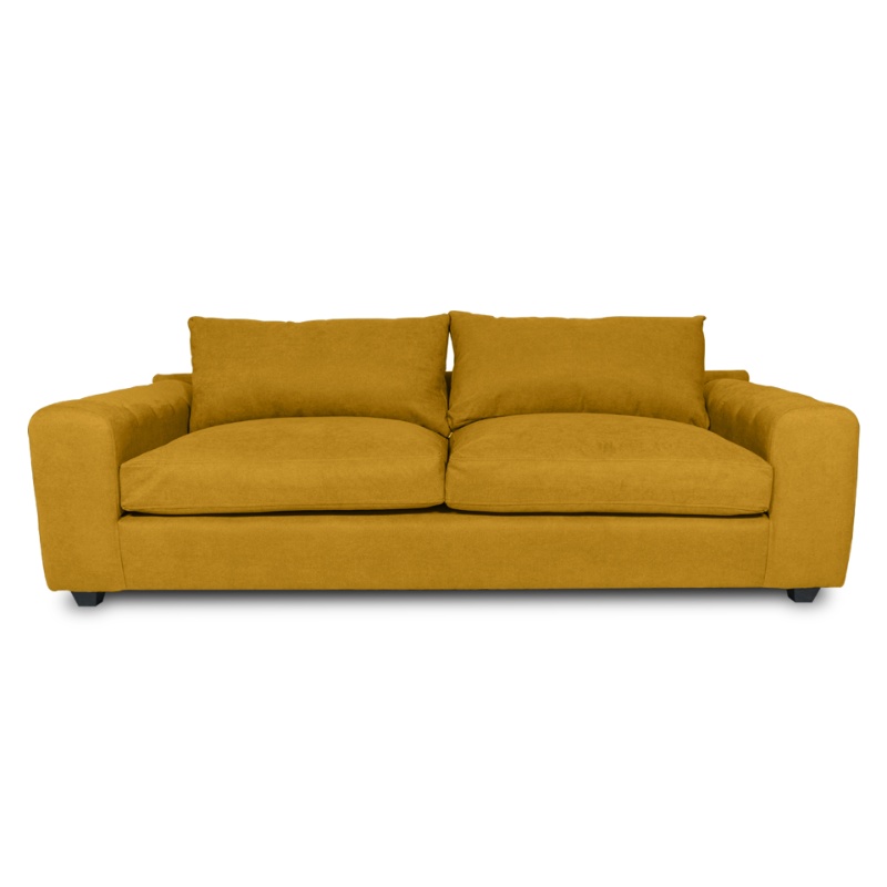 SOFA BRIANA 3 CUERPOS CHENILLE TIPO LINO AMBARINO - 1