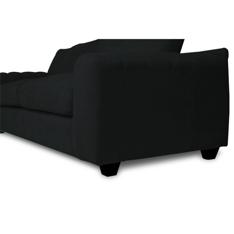 SOFA BRIANA 3 CUERPOS CHENILLE TIPO LINO GRAFITO - 3