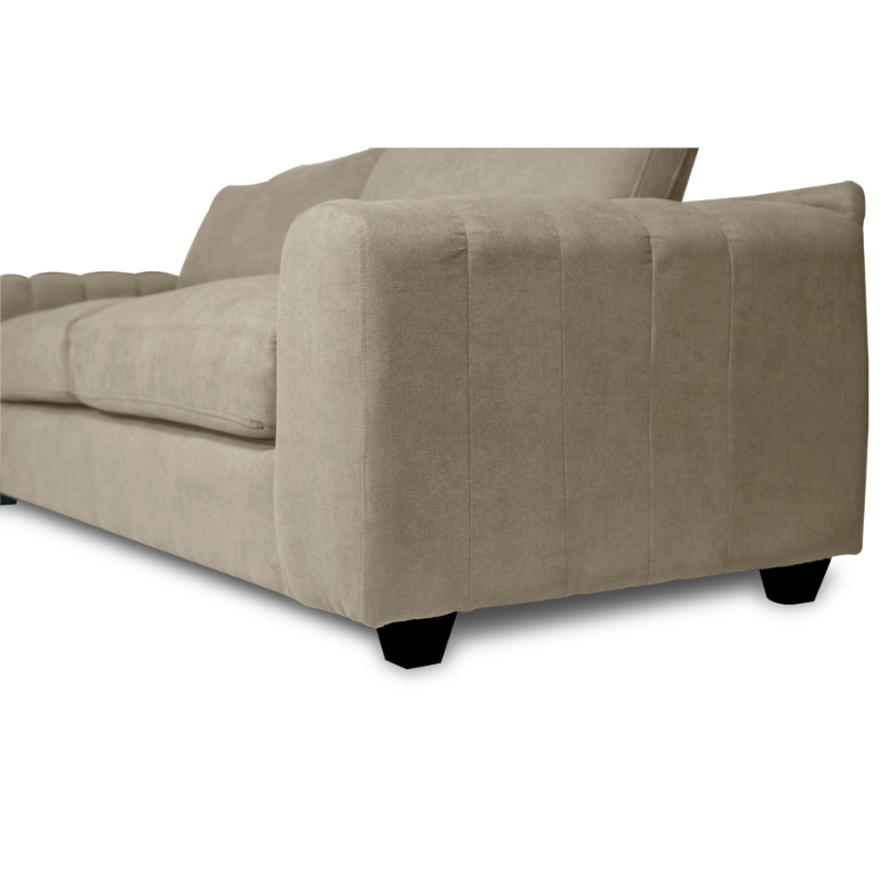 SOFA BRIANA 3 CUERPOS FELPA BEIGE - 3