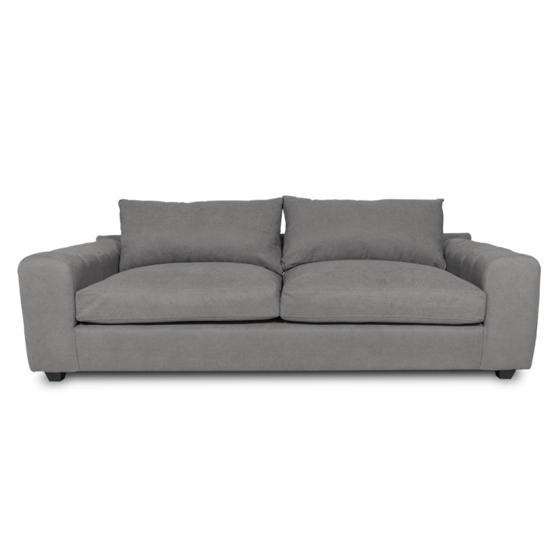 SOFA BRIANA 3 CUERPOS FELPA GRIS - 1