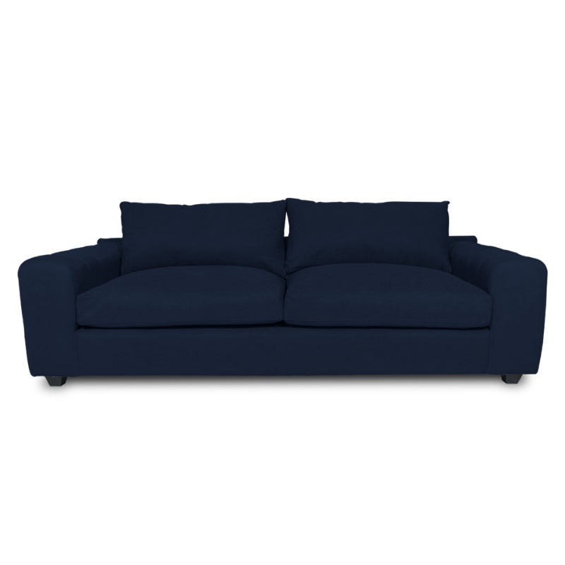SOFA BRIANA 3 CUERPOS FELPA AZUL - 1