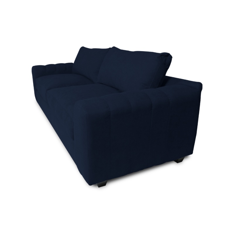 SOFA BRIANA 3 CUERPOS FELPA AZUL - 2