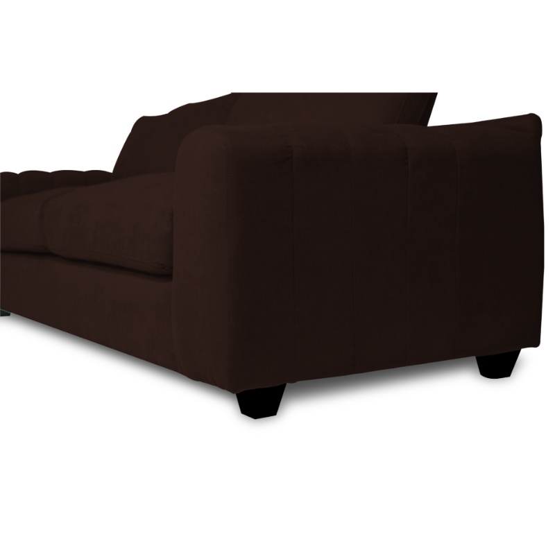SOFA BRIANA 3 CUERPOS FELPA CAFE - 3