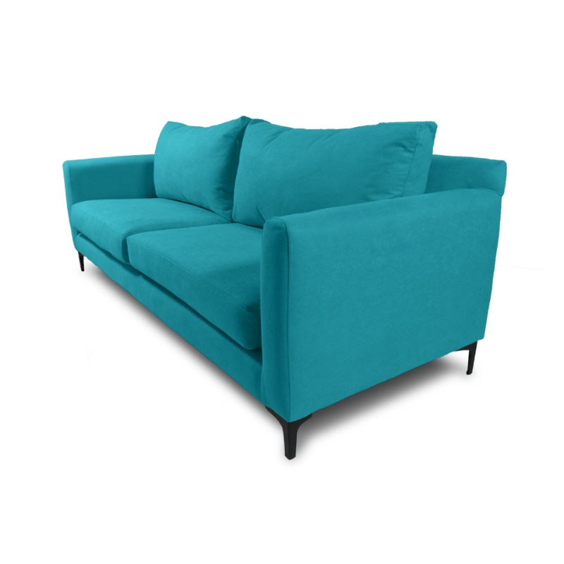 SOFA ALANNA 2 CUERPOS FELPA TURQUESA - 2
