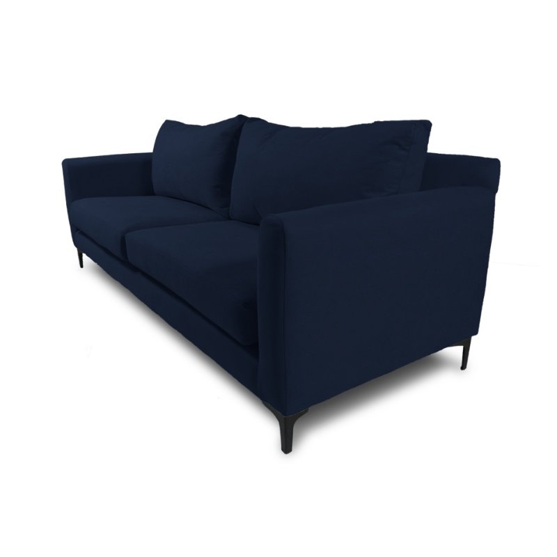 SOFA ALANNA 2 CUERPOS FELPA AZUL - 2