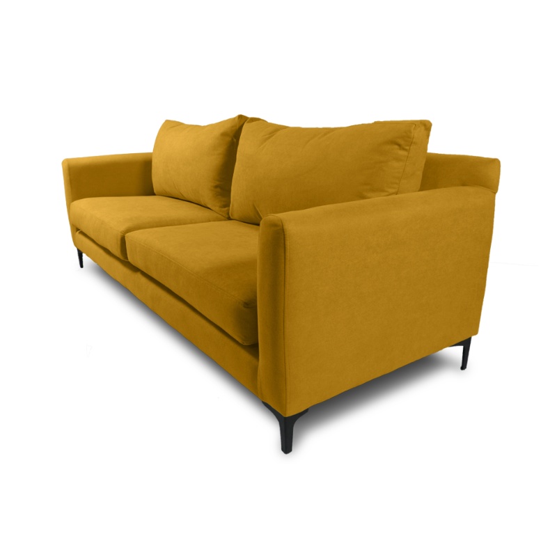 SOFA ALANNA 2 CUERPOS FELPA AMBARINO - 2