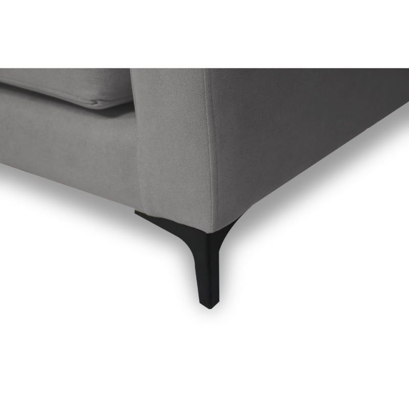 SOFA ALANNA 2 CUERPOS CHENILLE TIPO LINO GRIS - 3