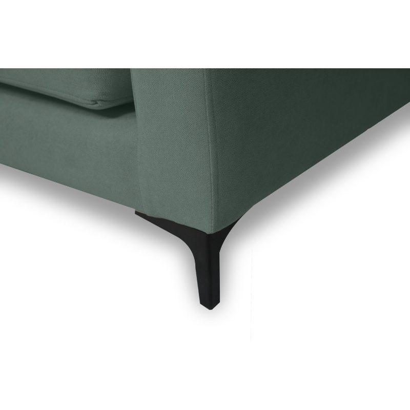 SOFA ALANNA 2 CUERPOS CHENILLE TIPO LINO VERDE - 3