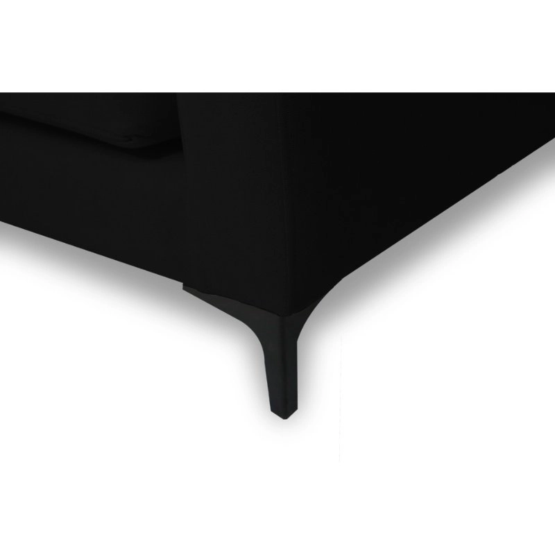SOFA ALANNA 2 CUERPOS CHENILLE TIPO LINO NEGRO - 3