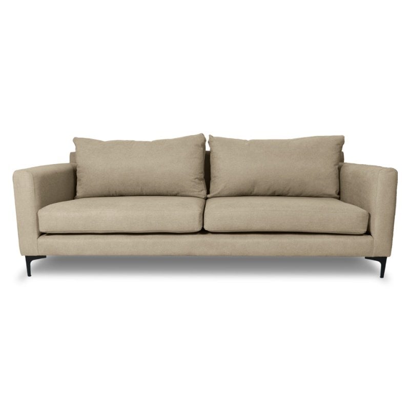 SOFA ALANNA 3 CUERPOS FELPA BEIGE - 1