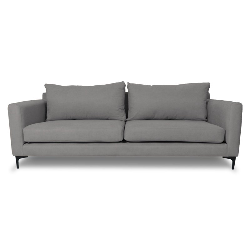 SOFA ALANNA 3 CUERPOS FELPA GRIS - 1