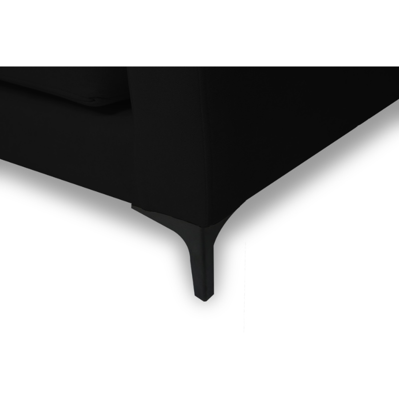 SOFA ALANNA 3 CUERPOS FELPA NEGRO - 3