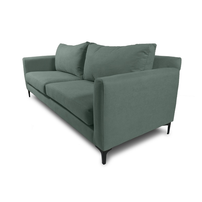SOFA ALANNA 3 CUERPOS CHENILLE TIPO LINO VERDE - 2