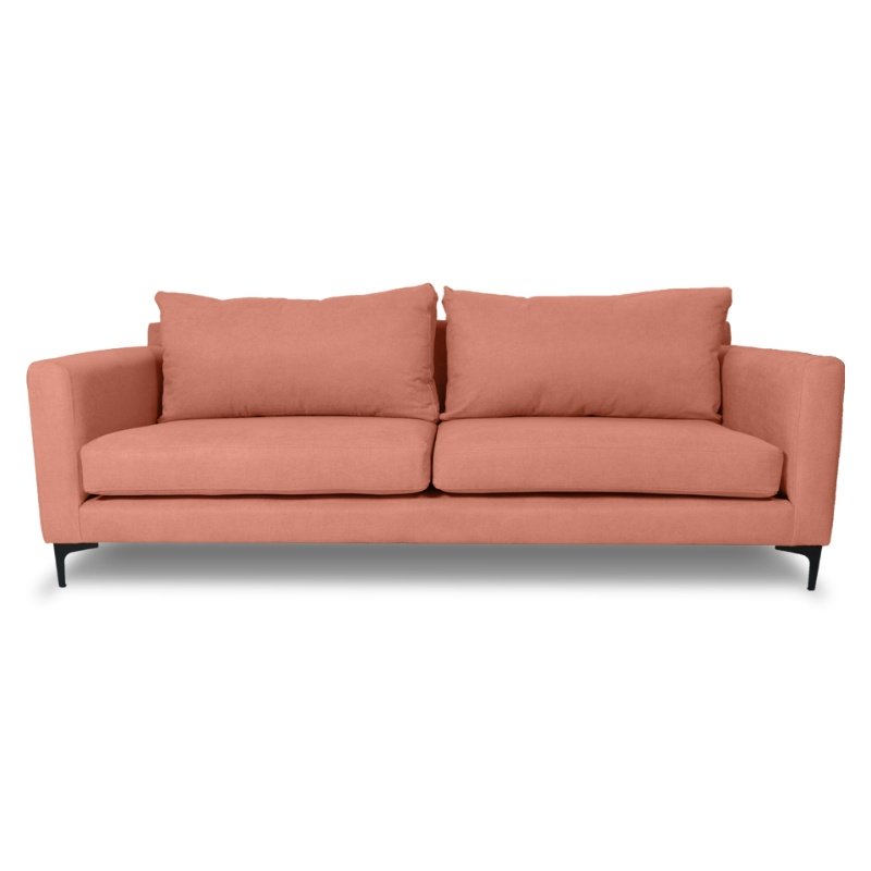 SOFA ALANNA 3 CUERPOS CHENILLE TIPO LINO PALO ROSA - 1
