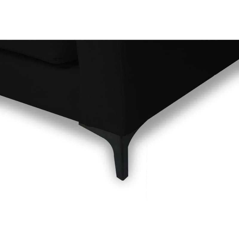SOFA ALANNA 3 CUERPOS CHENILLE TIPO LINO NEGRO - 3