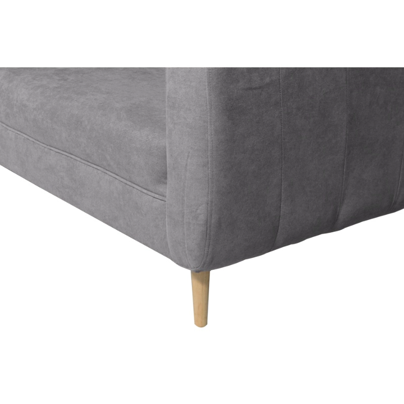 SOFA LYNETTE 2 CUERPOS CHENILLE TIPO LINO GRIS - 3