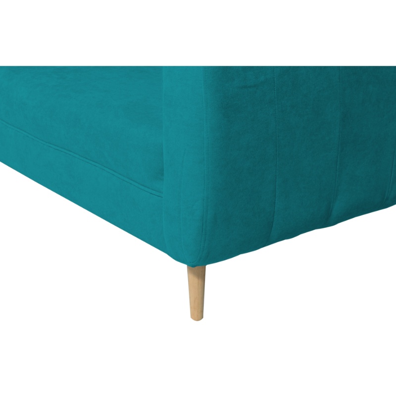 SOFA LYNETTE 2 CUERPOS CHENILLE TIPO LINO TURQUESA - 3