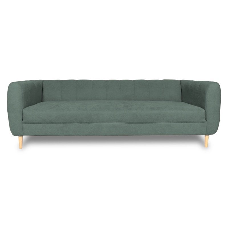 SOFA LYNETTE 2 CUERPOS FELPA VERDE - 1