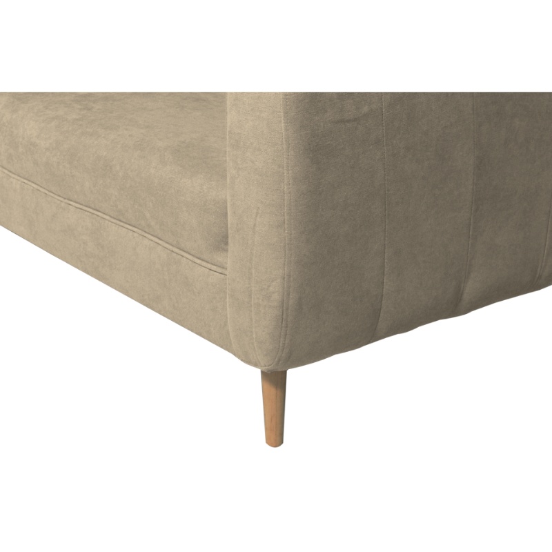 SOFA LYNETTE 3 CUERPOS CHENILLE TIPO LINO BEIGE - 3