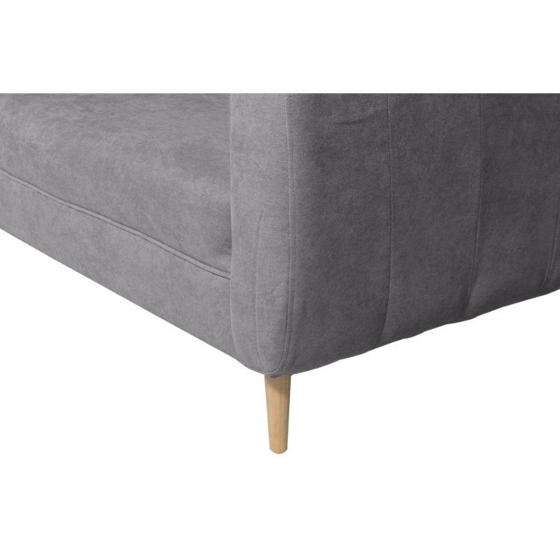 SOFA LYNETTE 3 CUERPOS CHENILLE TIPO LINO GRIS - 3
