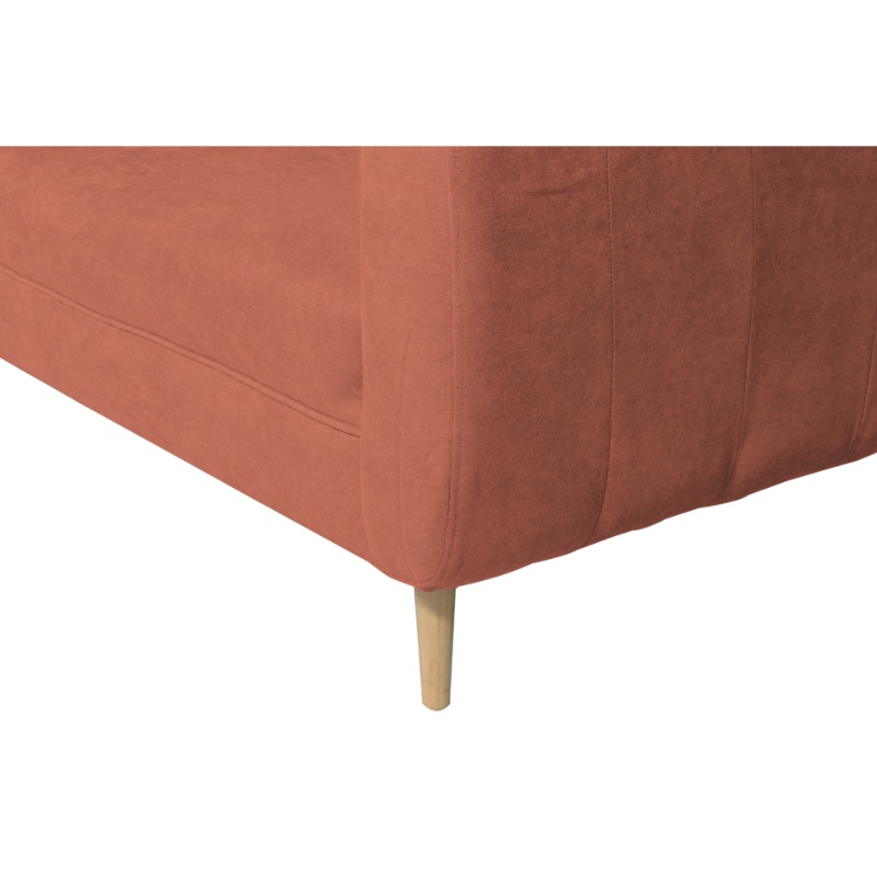 SOFA LYNETTE 3 CUERPOS CHENILLE TIPO LINO PALO ROSA - 3
