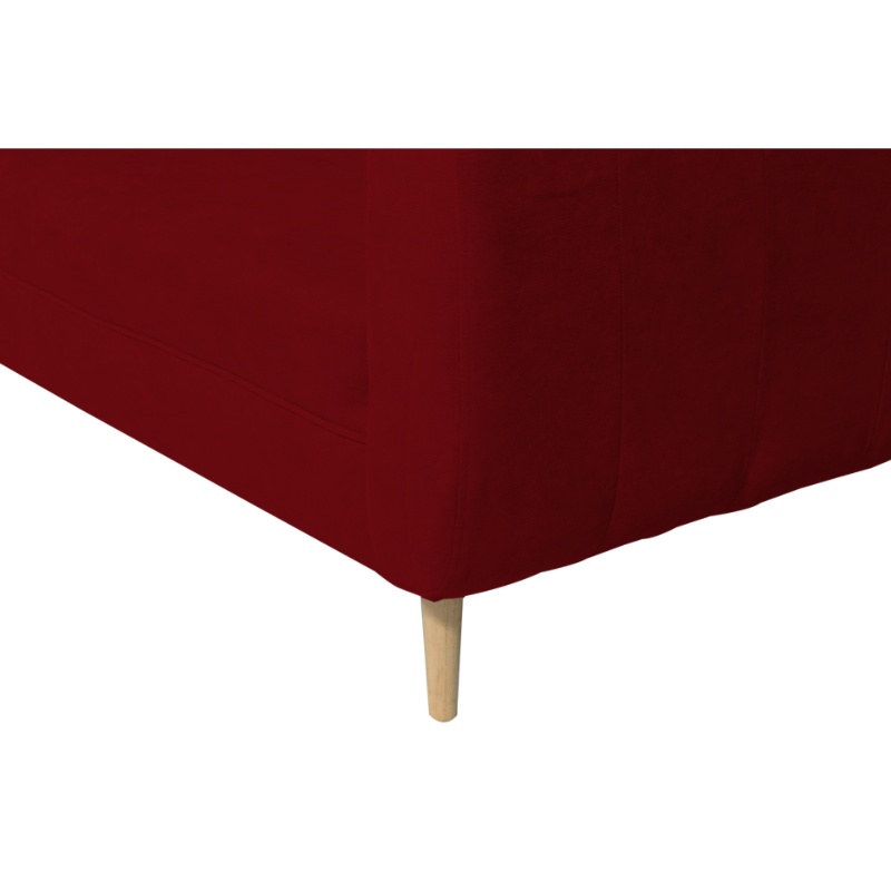SOFA LYNETTE 3 CUERPOS CHENILLE TIPO LINO ROJO - 3