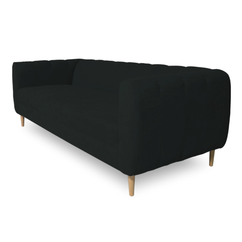SOFA LYNETTE 3 CUERPOS CHENILLE TIPO LINO GRAFITO - 2