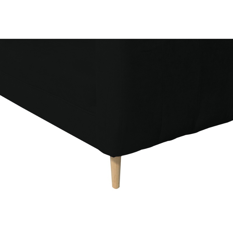 SOFA LYNETTE 3 CUERPOS CHENILLE TIPO LINO NEGRO - 3
