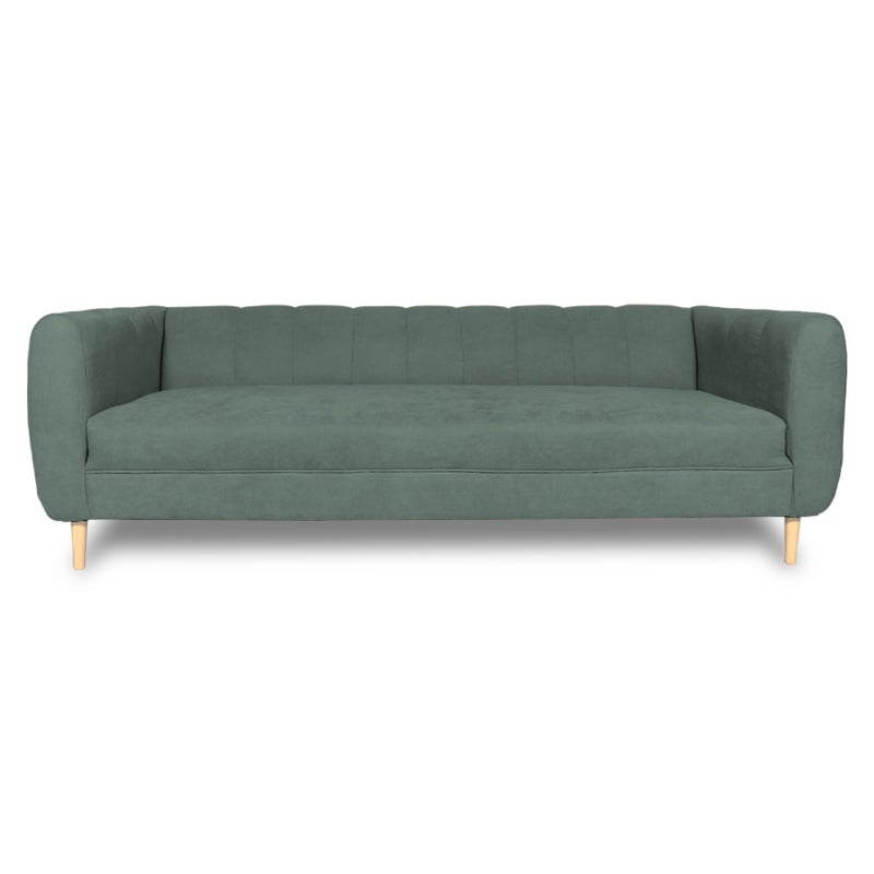 SOFA LYNETTE 3 CUERPOS FELPA VERDE - 1