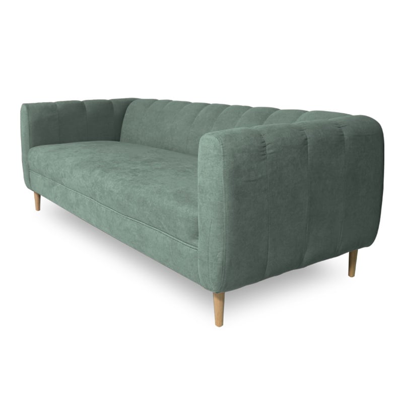 SOFA LYNETTE 3 CUERPOS FELPA VERDE - 2