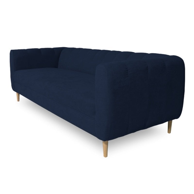 SOFA LYNETTE 3 CUERPOS FELPA AZUL - 2