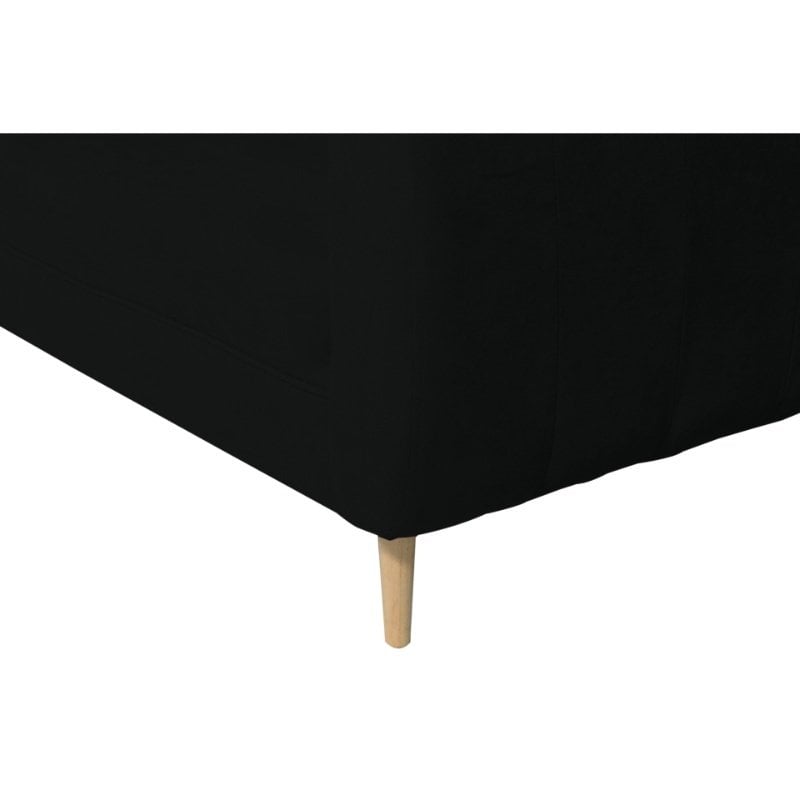 SOFA LYNETTE 3 CUERPOS FELPA NEGRO - 3