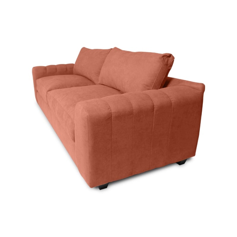 SOFA BRIANA 2 CUERPOS FELPA PALO ROSA - 2