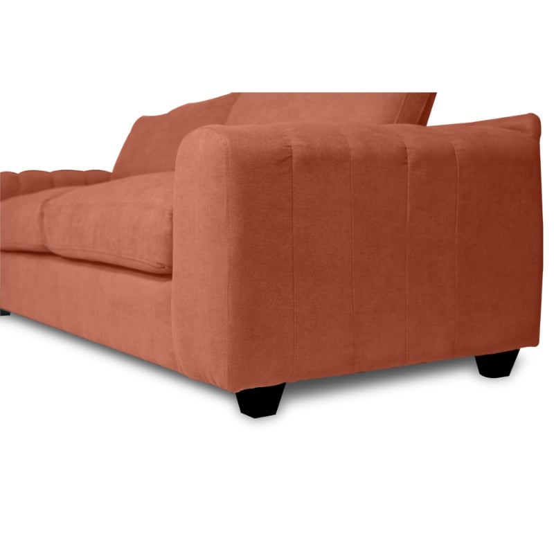 SOFA BRIANA 2 CUERPOS FELPA PALO ROSA - 3