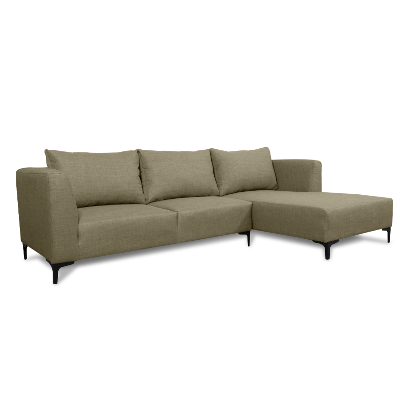 SECCIONAL SURIA CHENILLE TIPO LINO BEIGE - 2